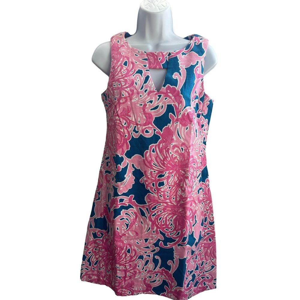 Just...Taylor Shift Dress  Women Pink/Blue Cottage Size 4 Summer‎ Coastal NWOT